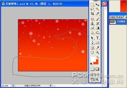 photoshop制作圣誕主題壁紙教程_網頁設計webjx.com轉載