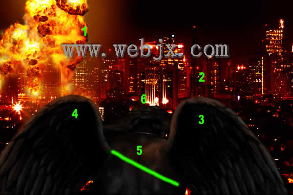 photoshop照片合成:惡魔炸毀城市特效_網(wǎng)頁設(shè)計