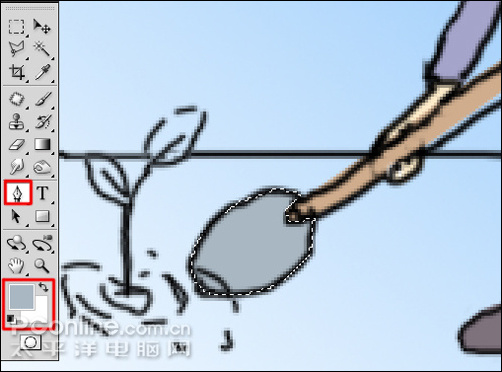 photoshop cs4繪制矢量312植樹節卡通宣傳畫
