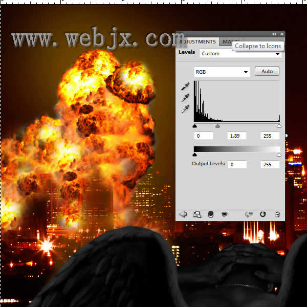 photoshop照片合成:惡魔炸毀城市特效_網(wǎng)頁設(shè)計