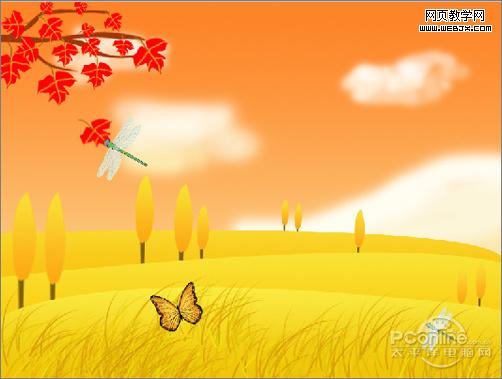 秋天到了！photoshop打造秋分主題插畫