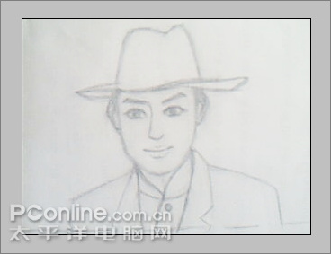 photoshop鼠繪卡通版民國帥哥