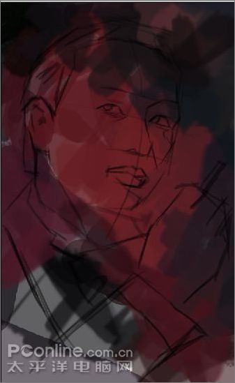 photoshop wacom繪制張國榮教程 photoshop wacom繪制張國榮教程