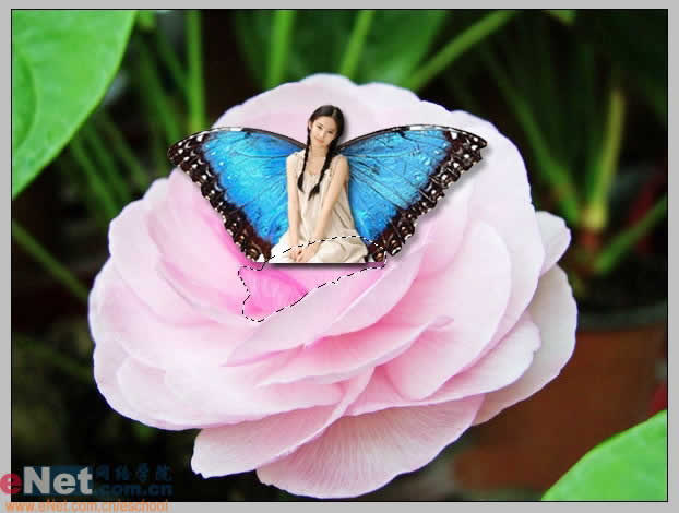 photoshop讓美女變身花心上的精靈