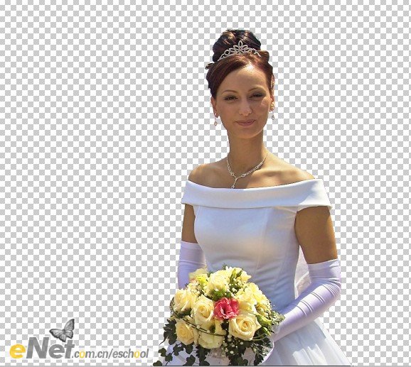 photoshop 摳選半透明婚紗