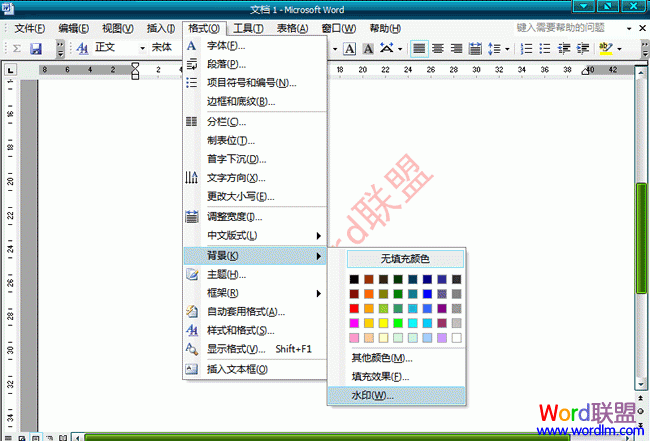 Word2003文檔中怎么樣去水印