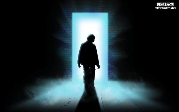 ps合成教程:走進神秘發光之門的男孩-webjx.com