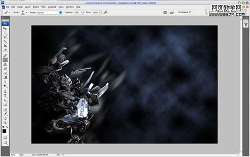 photoshop合成:獨特的變形金剛海報_網頁設計08