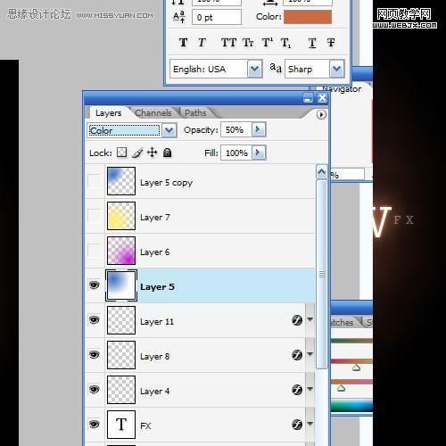 photoshop制作很酷很炫的光感藝術(shù)字體_www.webjx.com