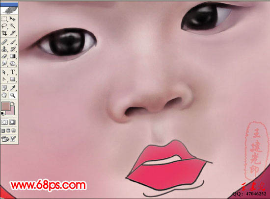 photoshop鼠繪教程:抱可愛寶寶的老奶奶_webjx.com