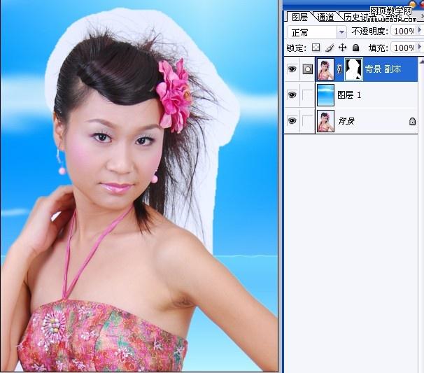ps背景橡皮擦摳圖教程:美女飄逸長發(fā)_網(wǎng)頁設(shè)計(jì)