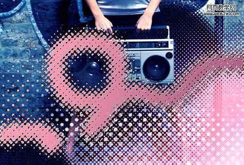 photoshop制作超酷的半調效果美女照片-webjx.com