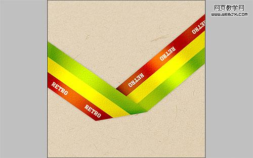 photoshop制作復(fù)古絲帶風(fēng)格網(wǎng)頁(yè)導(dǎo)航_網(wǎng)頁(yè)設(shè)計(jì)21