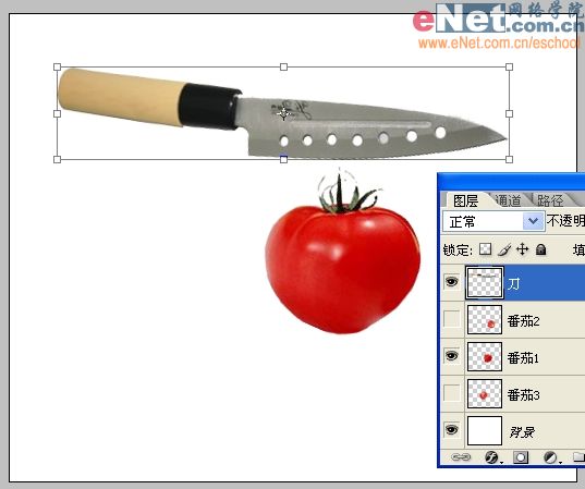 imageready制作刀切西紅柿動畫效果圖_網頁設計webjx.com整理