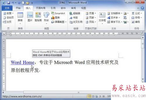 Word2010中實(shí)現(xiàn)鼠標(biāo)指向自動(dòng)顯示提示文字的兩種方法
