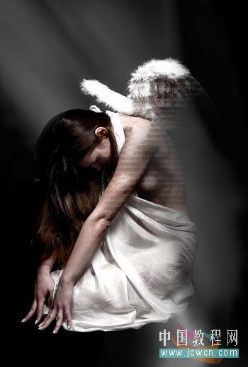 photoshop基本工具配合合成美麗angel
