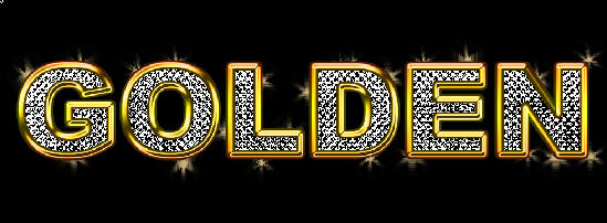 photoshop教程:制作鑲金鉆石文字效果