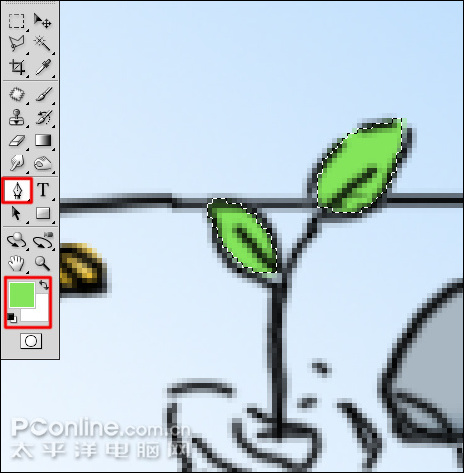photoshop cs4繪制矢量312植樹節卡通宣傳畫