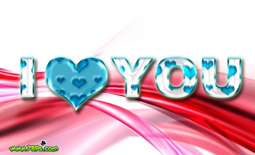 photoshop制作獨(dú)特的i love you水晶字_webjx.com