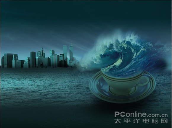 photoshop照片合成:驚濤駭浪在哪會有？