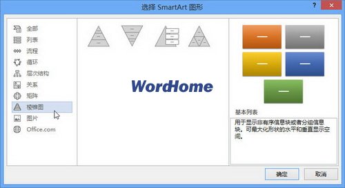 棱錐圖型SmartArt