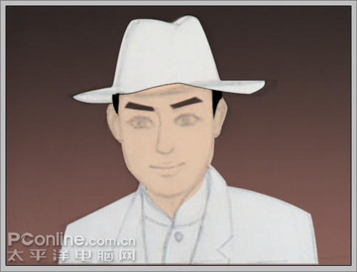 photoshop鼠繪卡通版民國帥哥