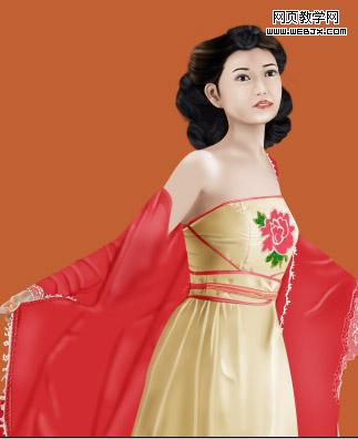 ps鼠繪教程:漂亮的卡通風(fēng)格古裝美女_網(wǎng)頁設(shè)計