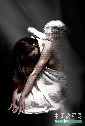 photoshop基本工具配合合成美麗angel