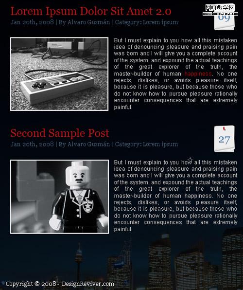 ps制作非常不錯的wordpress博客網(wǎng)站模板_網(wǎng)頁設(shè)計