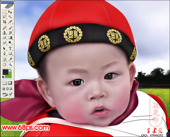 photoshop鼠繪教程:抱可愛寶寶的老奶奶_webjx.com