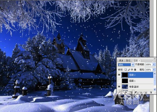 photoshop將普通照片處理為圣誕夜景_網頁設計webjx.com網絡整理