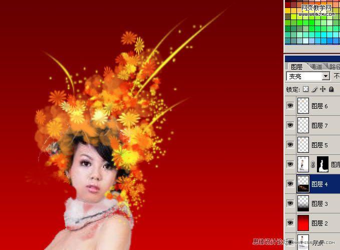 photoshop合成教程：合網(wǎng)頁設(shè)計成嫵媚的美女寫真