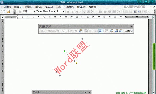 Word2003文檔中怎么樣去水印
