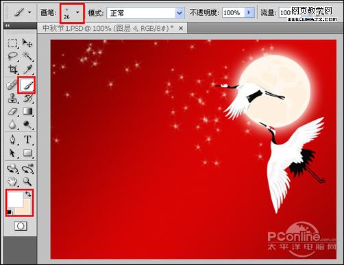 情滿中秋！photoshop打造精美中秋節海報