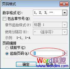 Word2003從任意頁開始設置頁碼