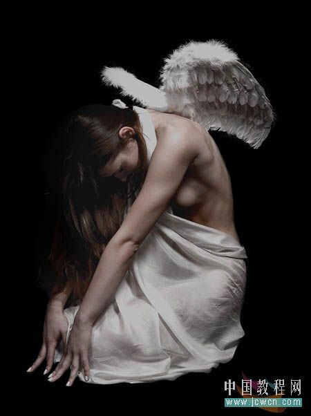 photoshop基本工具配合合成美麗angel