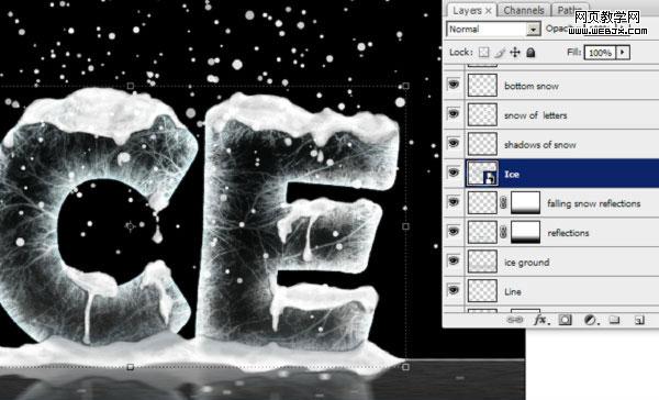 ps文字特效教程:打造超酷的冰雪文字特效_網頁設計