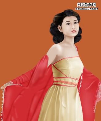 ps鼠繪教程:漂亮的卡通風(fēng)格古裝美女_網(wǎng)頁設(shè)計