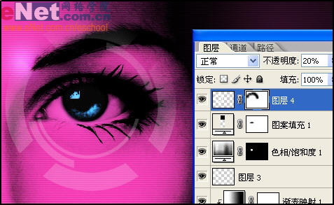 photoshop教程:mm眼睛藝術處理效果_網頁設計webjx.com網絡整理
