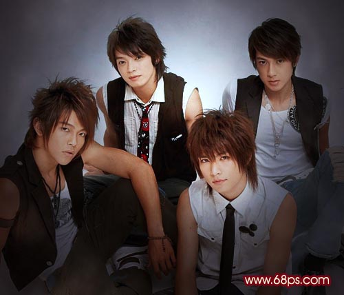 非主流ps教程:帥哥酷酷非主流照片