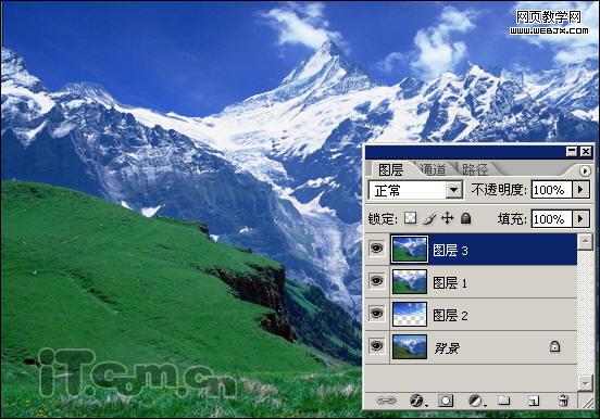 photoshop照片合成教程:夢(mèng)幻雪山-網(wǎng)頁設(shè)計(jì)
