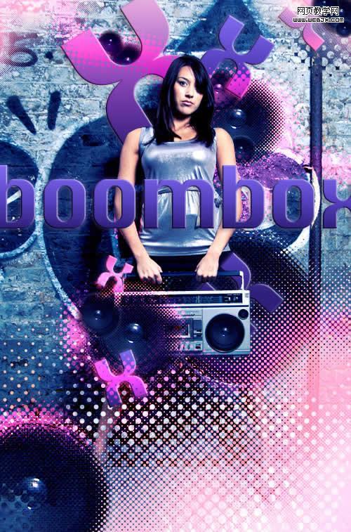 photoshop制作超酷的半調效果美女照片-webjx.com