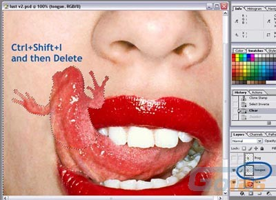 用photoshop打造另類的舌頭