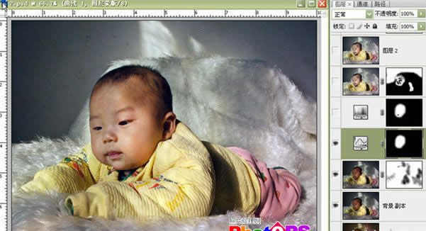 ps調(diào)色教程:發(fā)黃的小寶寶照片調(diào)清晰_webjx.com