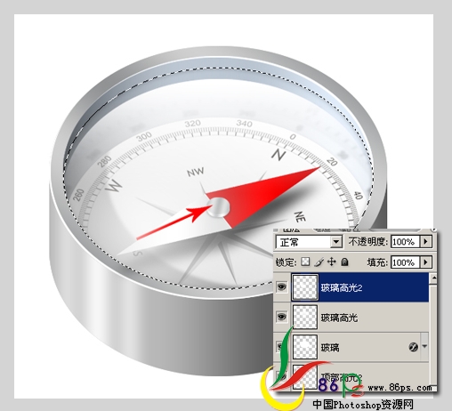photoshop繪制立體感超強(qiáng)的金屬指南針