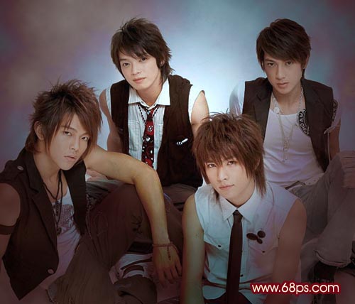 非主流ps教程:帥哥酷酷非主流照片