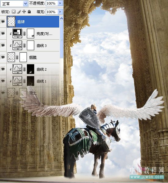 photoshop圖片合成教程:天使圣靈騎士出征