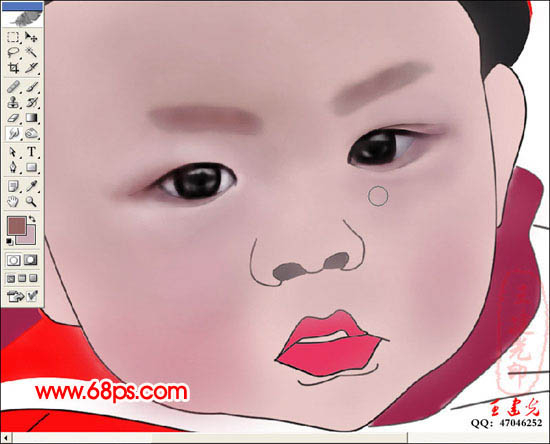 photoshop鼠繪教程:抱可愛寶寶的老奶奶_webjx.com