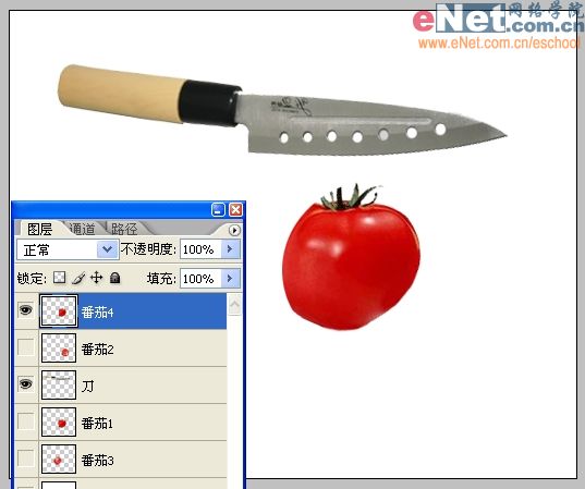 imageready制作刀切西紅柿動畫效果圖_網頁設計webjx.com整理