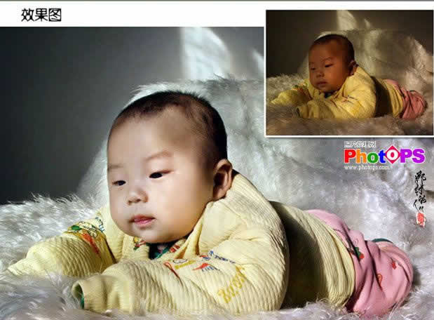 ps調(diào)色教程:發(fā)黃的小寶寶照片調(diào)清晰_webjx.com